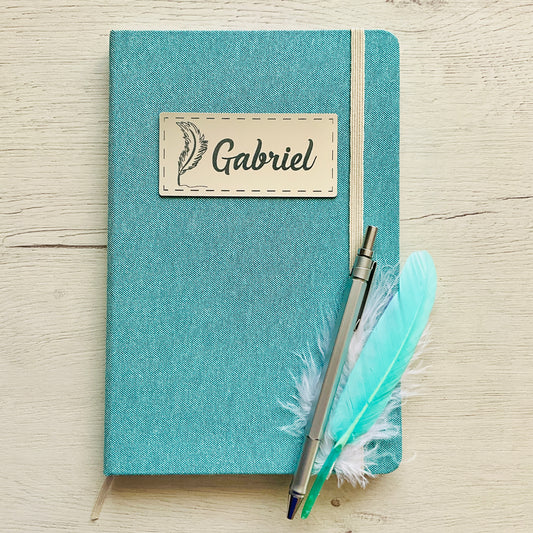 Libreta A5 personalizada Nombre + Pluma