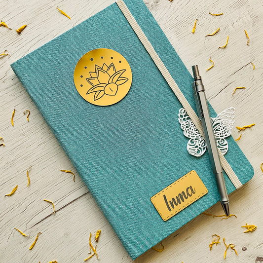 Libreta A5 personalizada Nombre + Árbol de la Vida o Flor de Loto