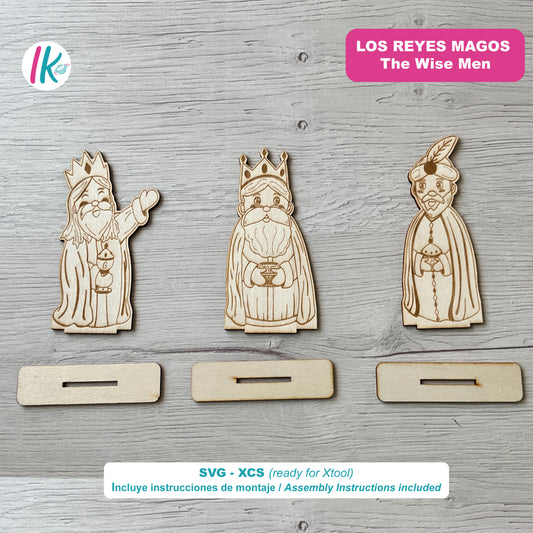 Reyes Magos+Regalos+Estrella - Archivo Digital Corte Láser