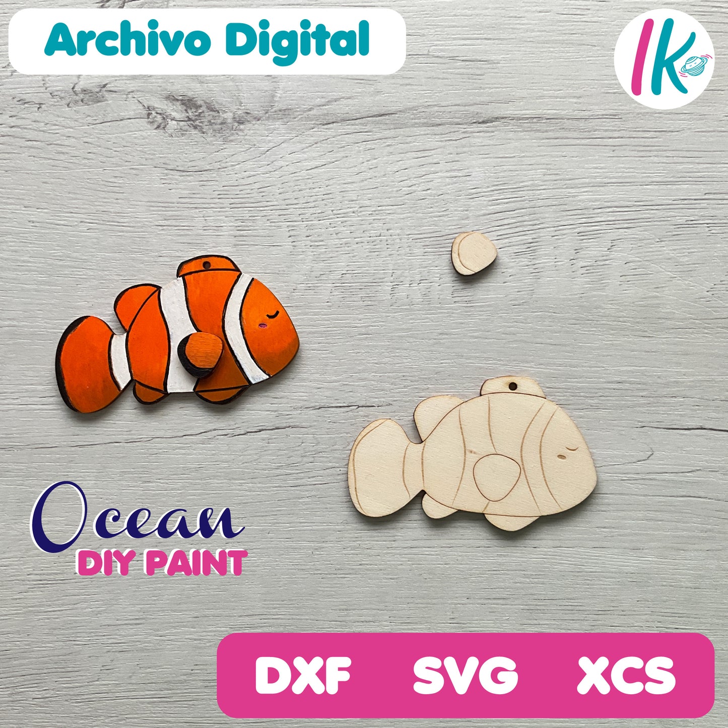 Archivos digitales para corte láser, archivos svg-xcs corte láser, kit animales oceano corte láser, archivos digitales corte láser para pintar, archivos digitales corte láser de madera,