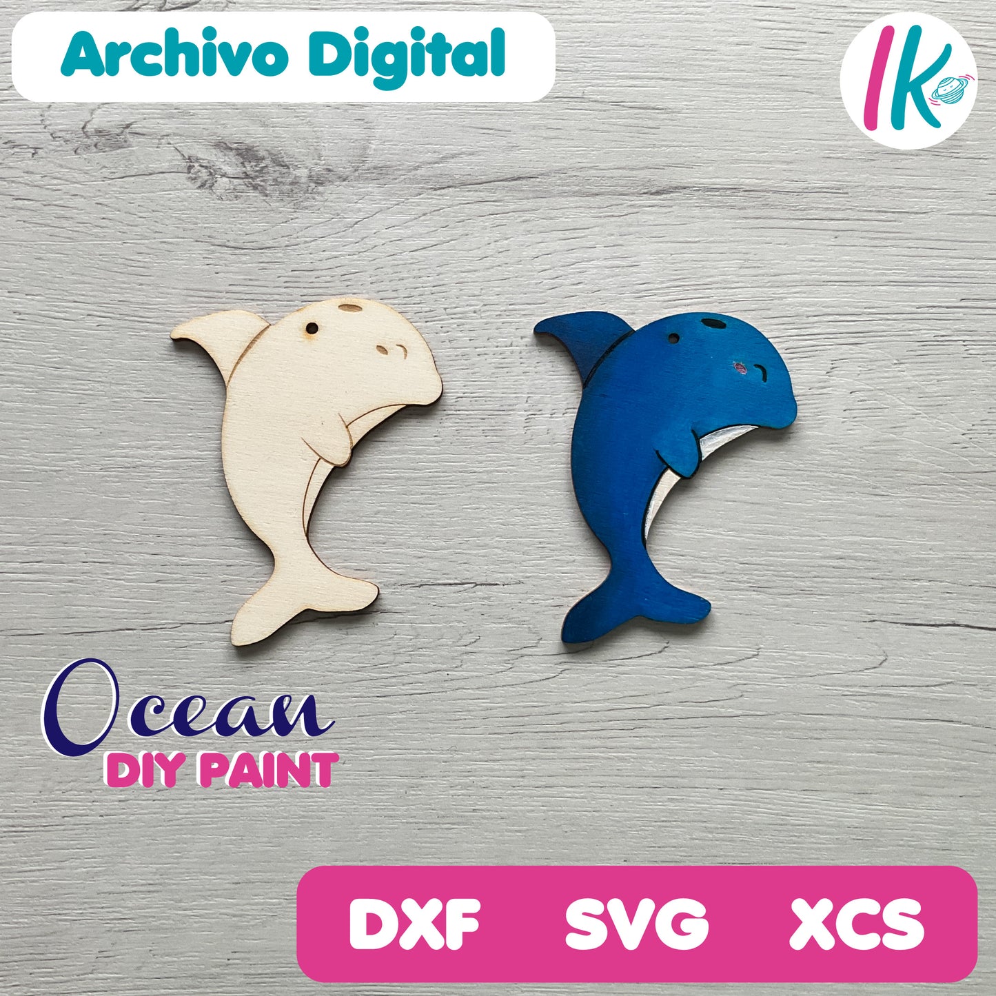 Archivos digitales para corte láser, archivos svg-xcs corte láser, kit animales oceano corte láser, archivos digitales corte láser para pintar, archivos digitales corte láser de madera,