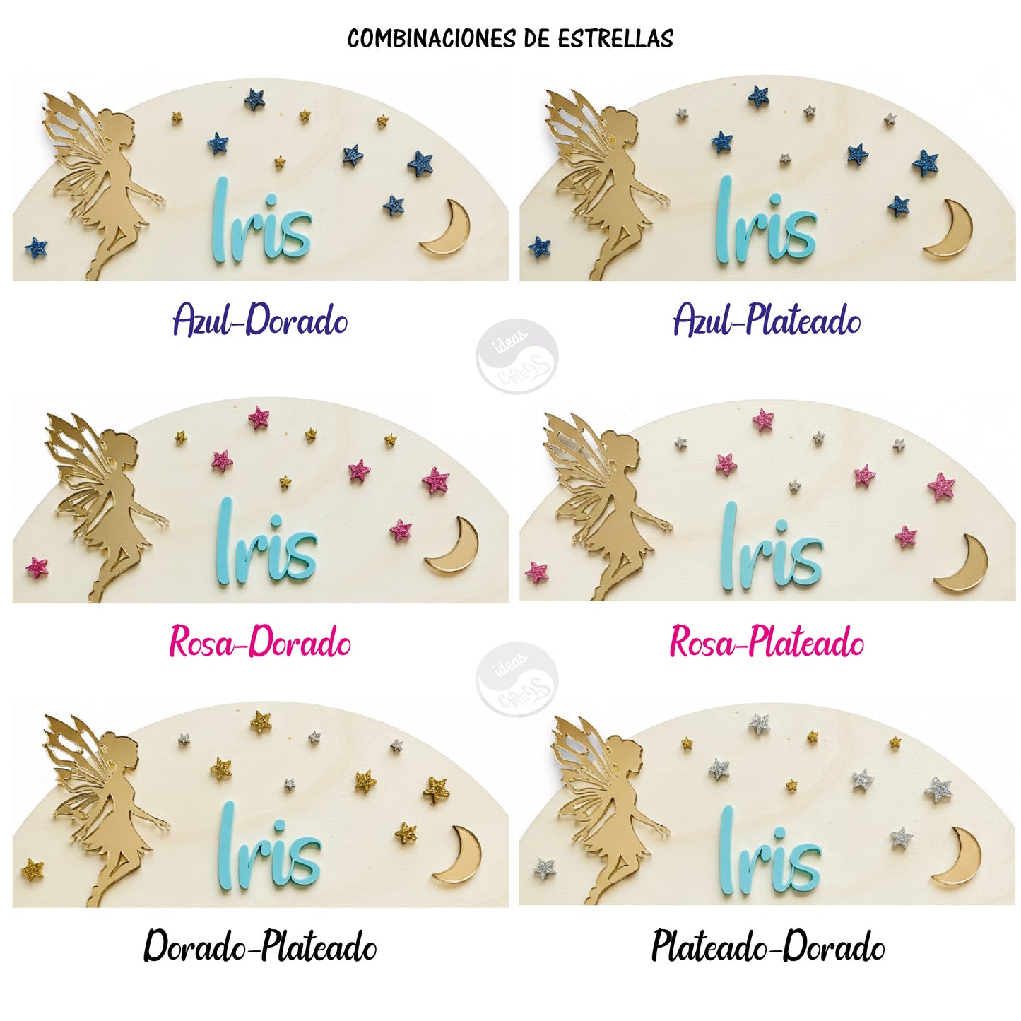 Organizador de lazos para el pelo personalizado con nombre. Almacenamiento de horquillas y diademas.