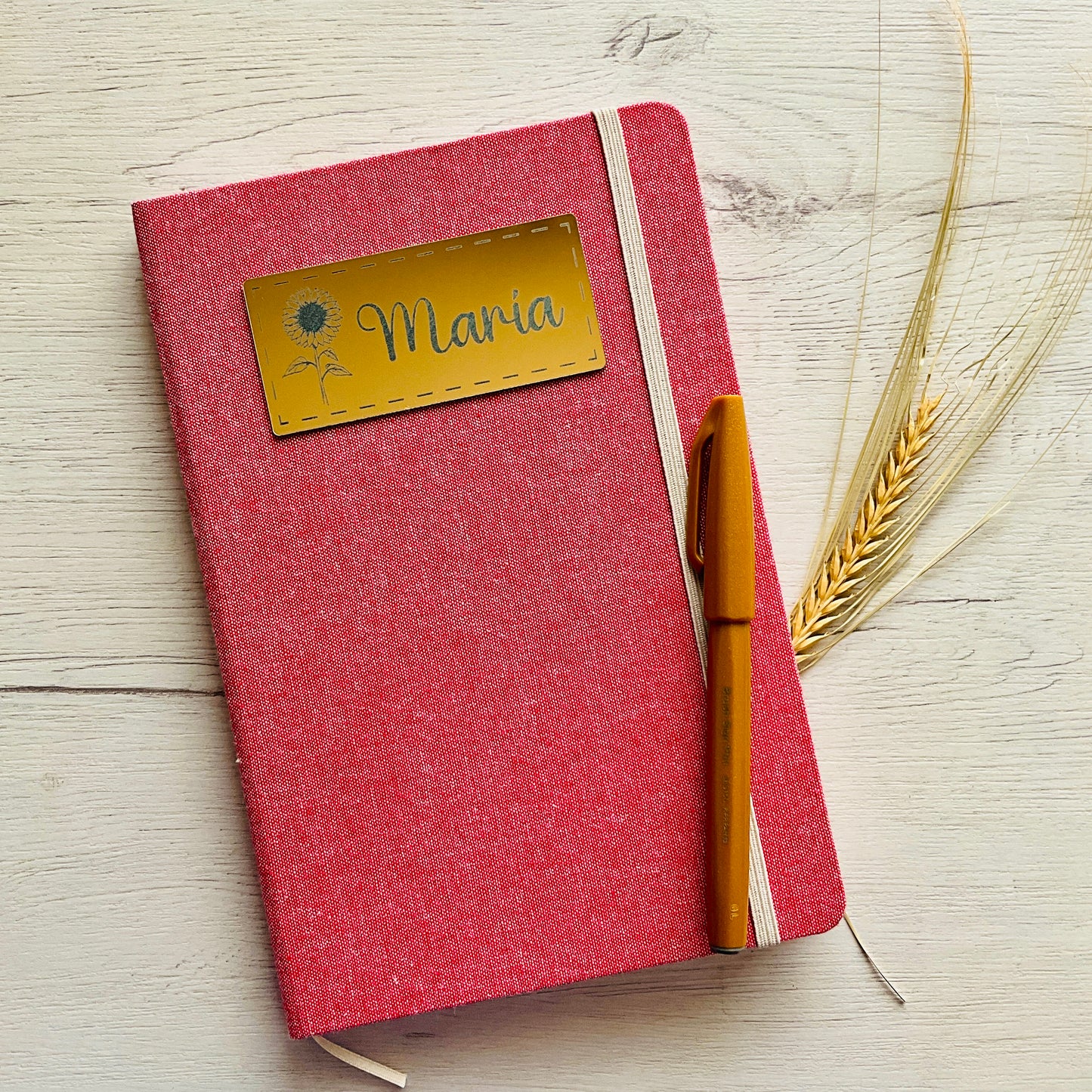 Libreta A5 personalizada Nombre+Flor