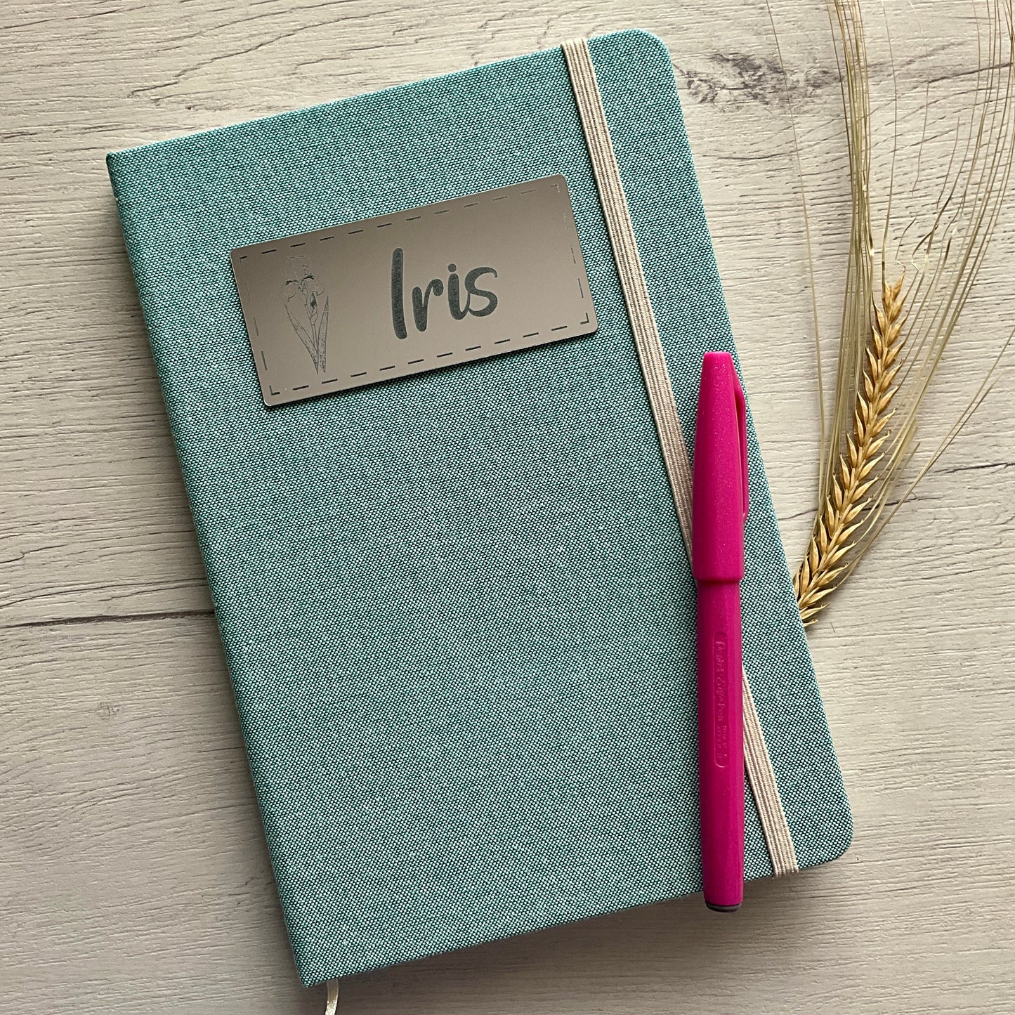 Libreta A5 personalizada Nombre+Flor