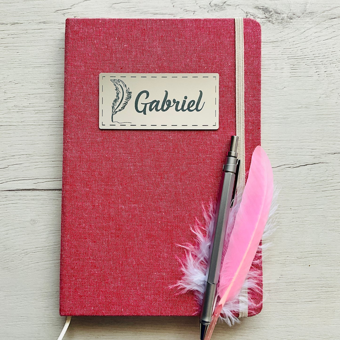 Libreta A5 personalizada Nombre + Pluma