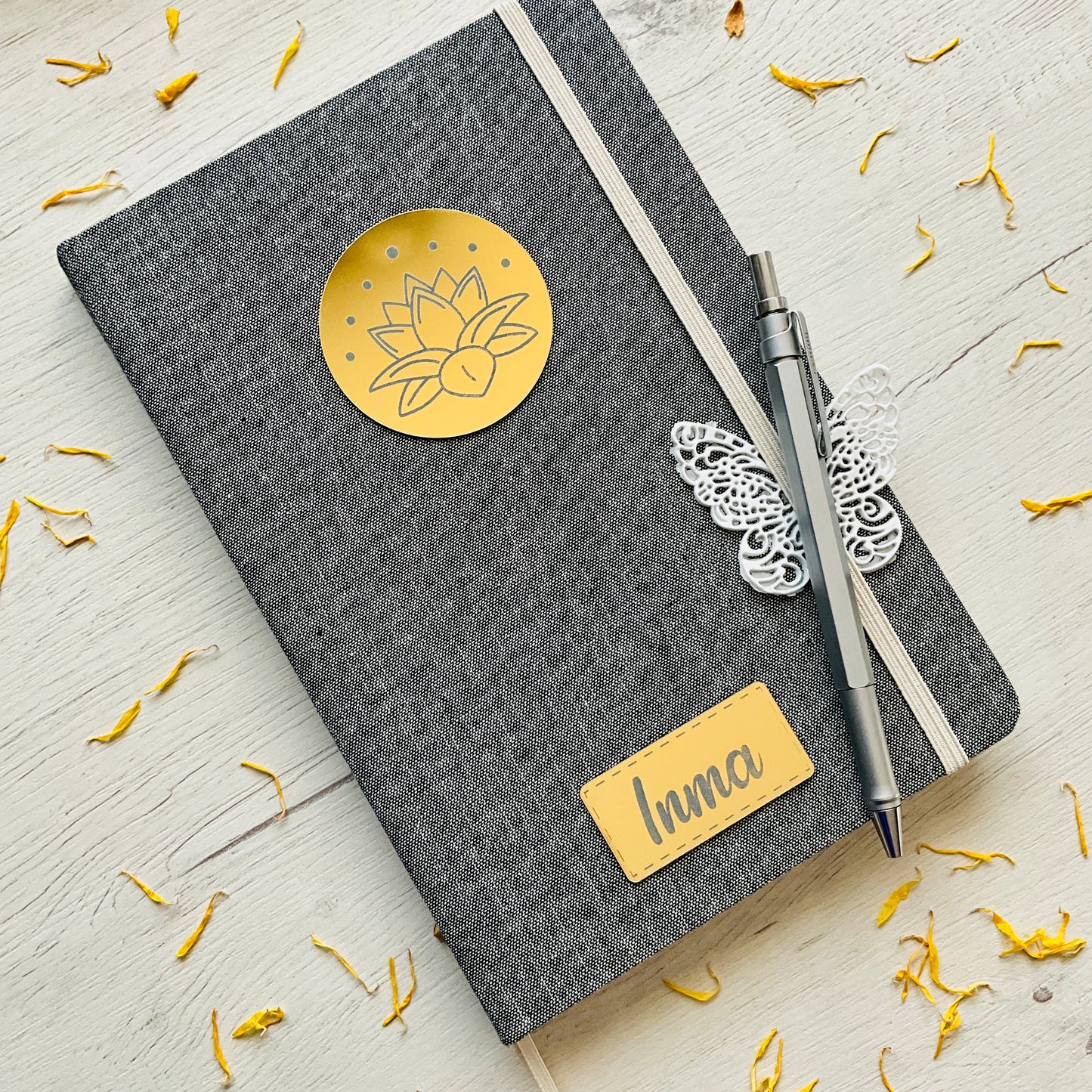 Libreta A5 personalizada Nombre + Árbol de la Vida o Flor de Loto