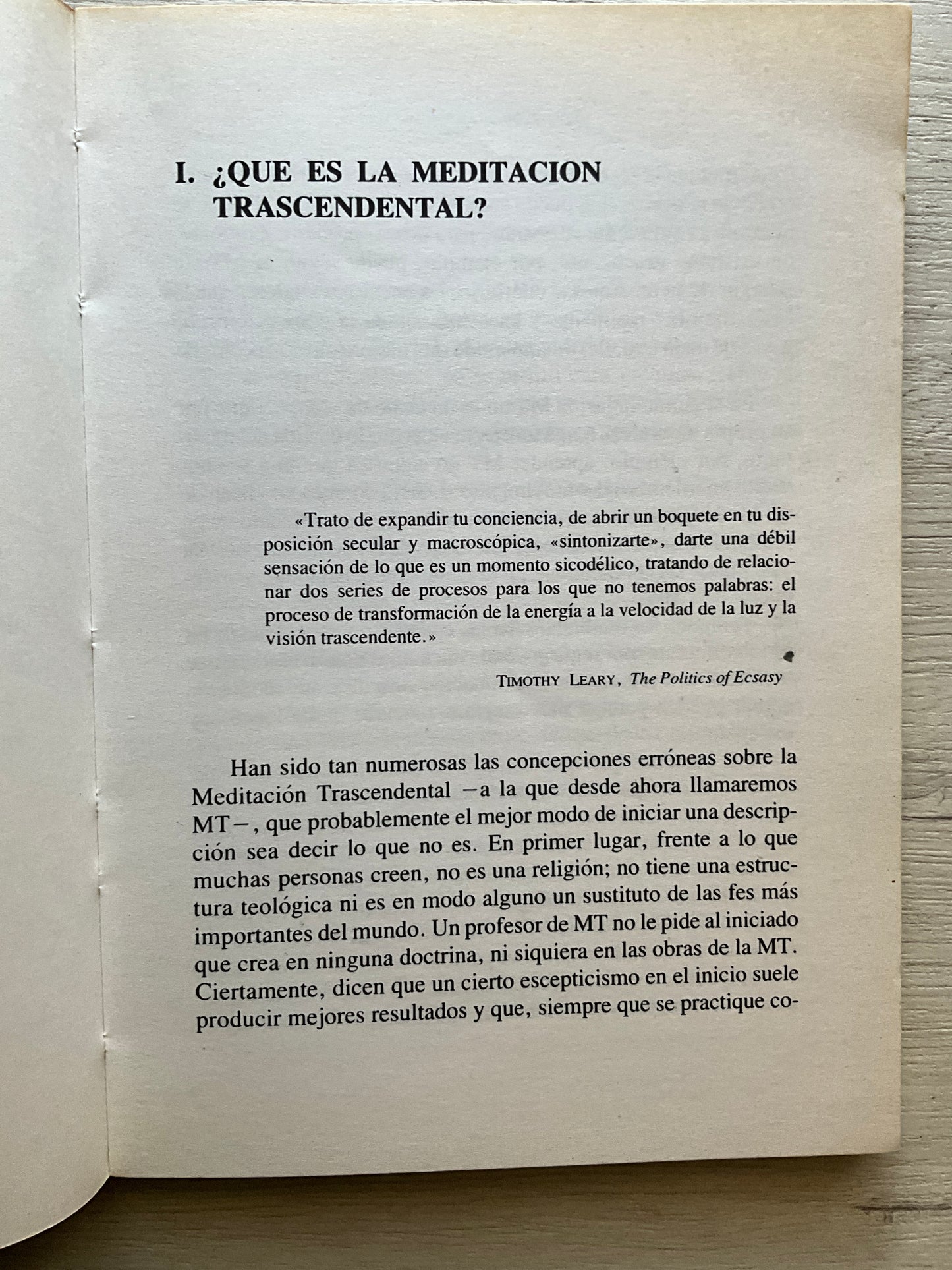 Meditación Transcendental (Introducción a su práctica y objetivos) - Robert Hollins