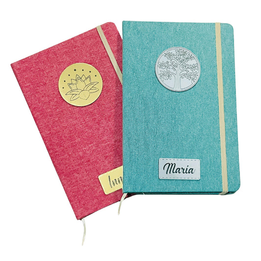 Libreta A5 personalizada Nombre + Árbol de la Vida o Flor de Loto