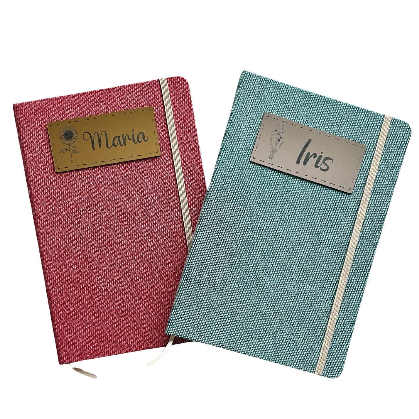 Libreta A5 personalizada Nombre+Flor