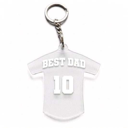 Llavero Best Dad Camiseta Fútbol + Número