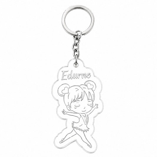 Llavero Gimnasia Kawaii + Nombre