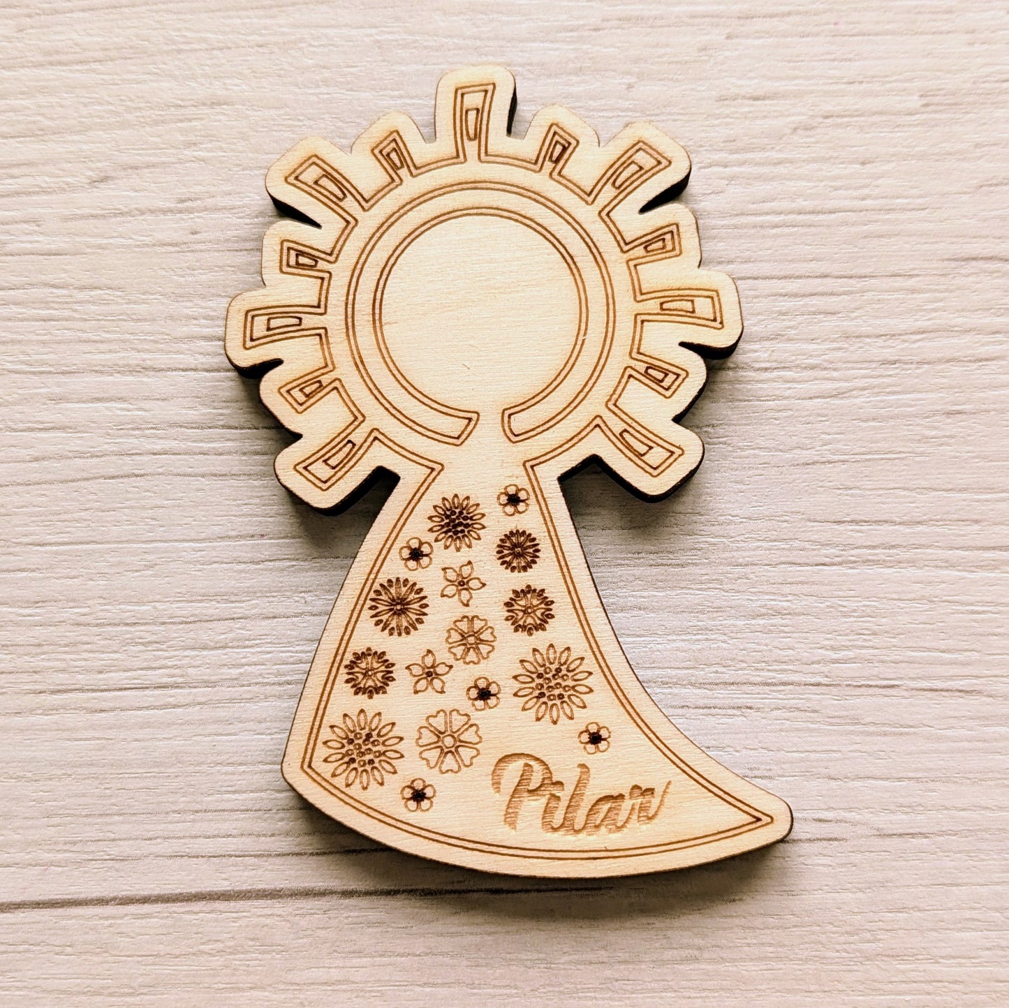 Marcasitios Virgen del Pilar para bodas, marcasitios virgen del pilar para celebraciones, marcasitios virgen del pilar para comuniones, marcasitios originales, marcasitios virgen del pilar para bautizos