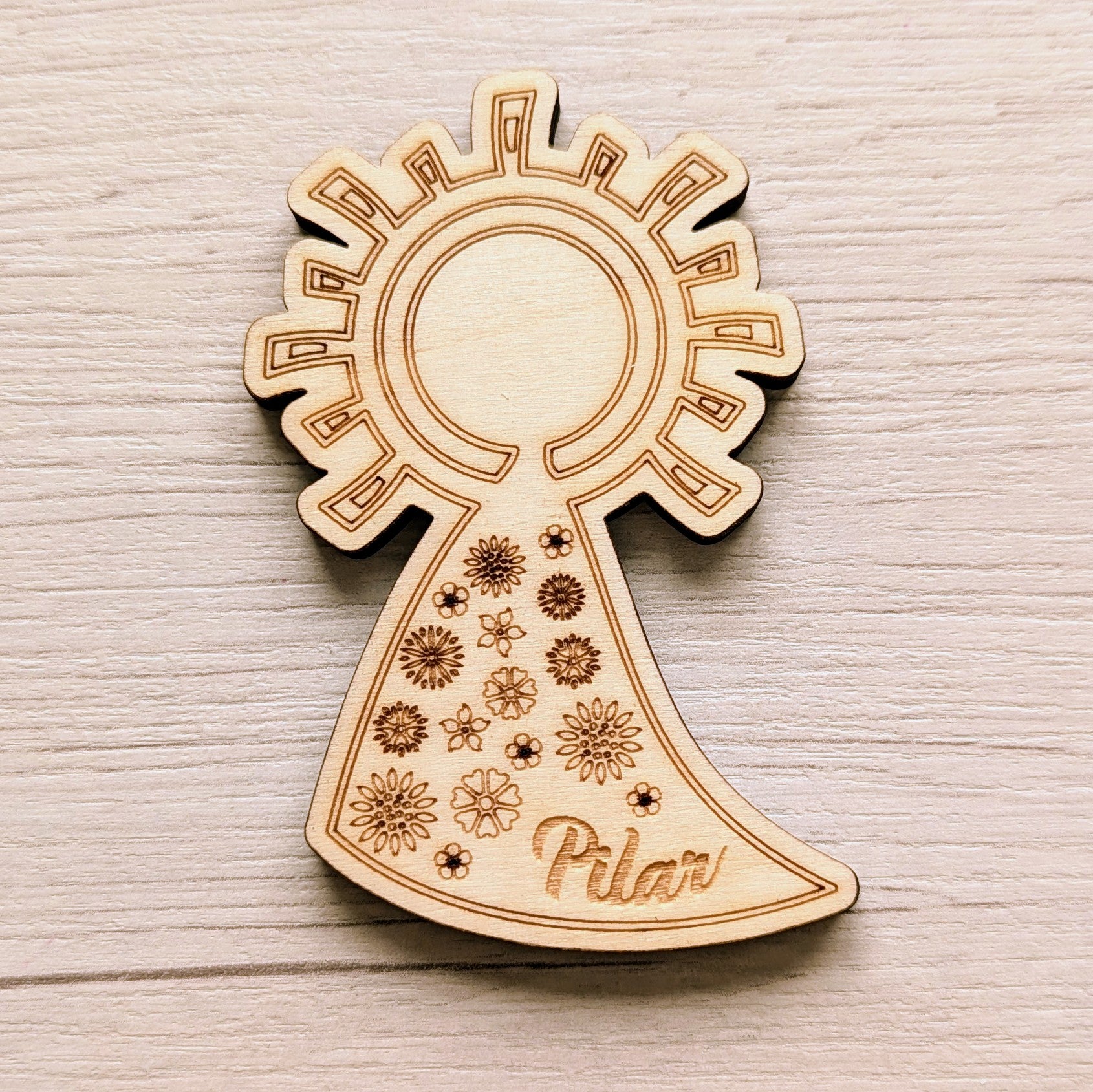Marcasitios Virgen del Pilar para bodas, marcasitios virgen del pilar para celebraciones, marcasitios virgen del pilar para comuniones, marcasitios originales, marcasitios virgen del pilar para bautizos