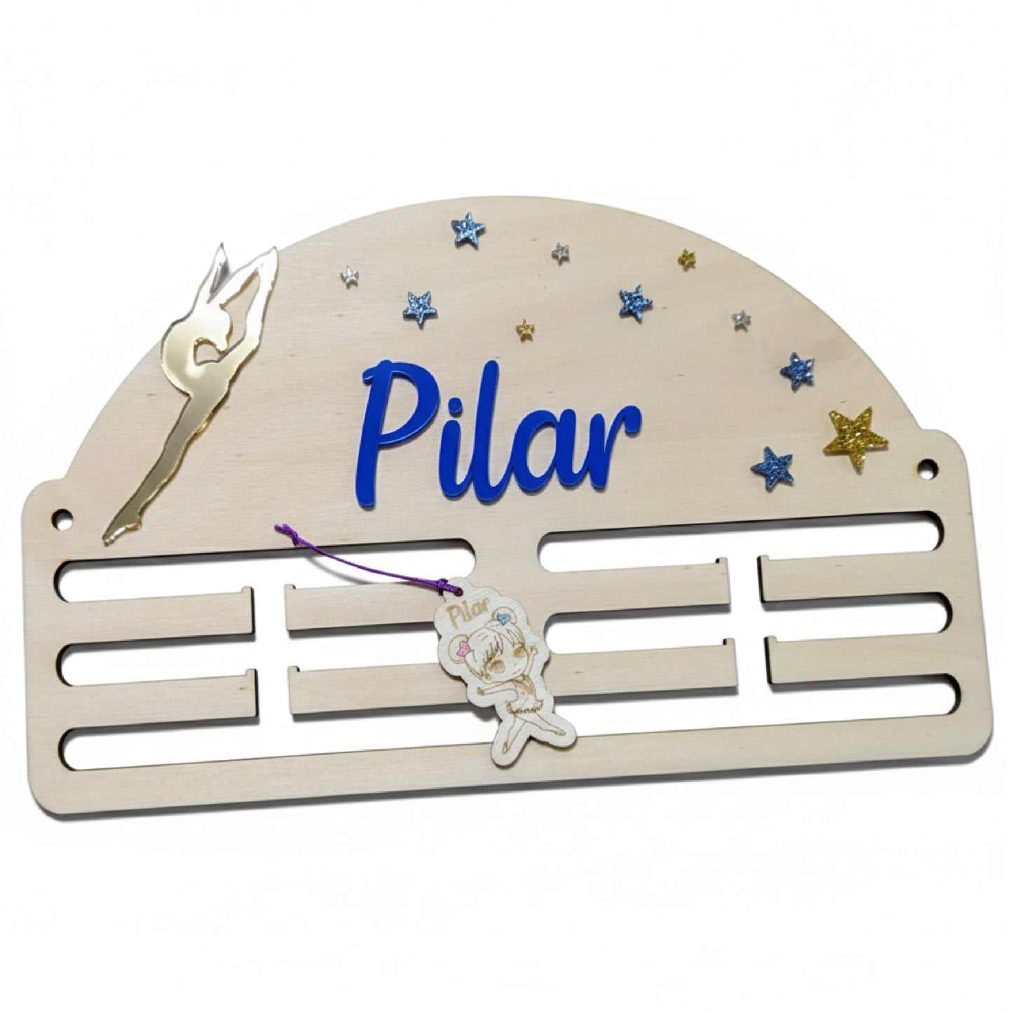 Medallero Gimnasia Personalizado (Estrellas Acrílico) - Chica/Chico